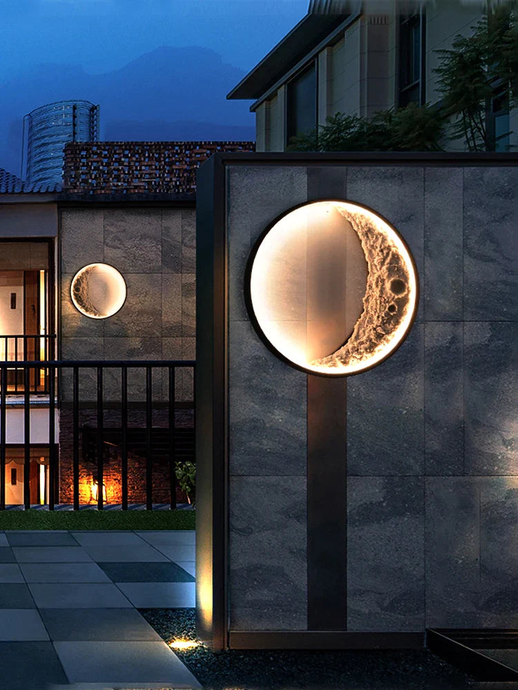 Afralia™ Crescent Wall Lamp for Indoor Outdoor Terrace Garden Landscape Lighting