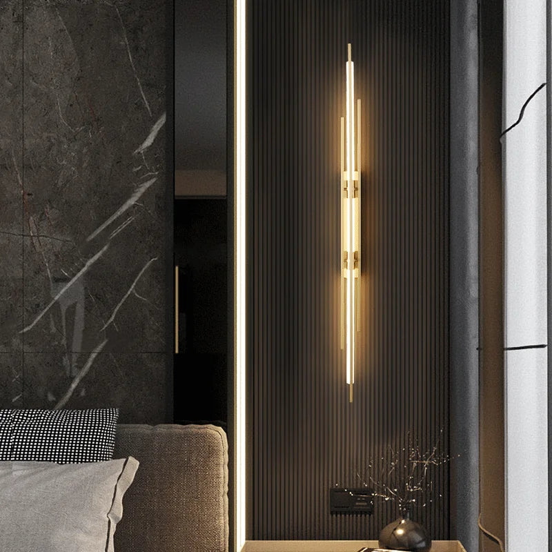 Afralia™ LED Long Wall Lamp for Bedroom Living Room Dining Loft, Modern Wall Sconces