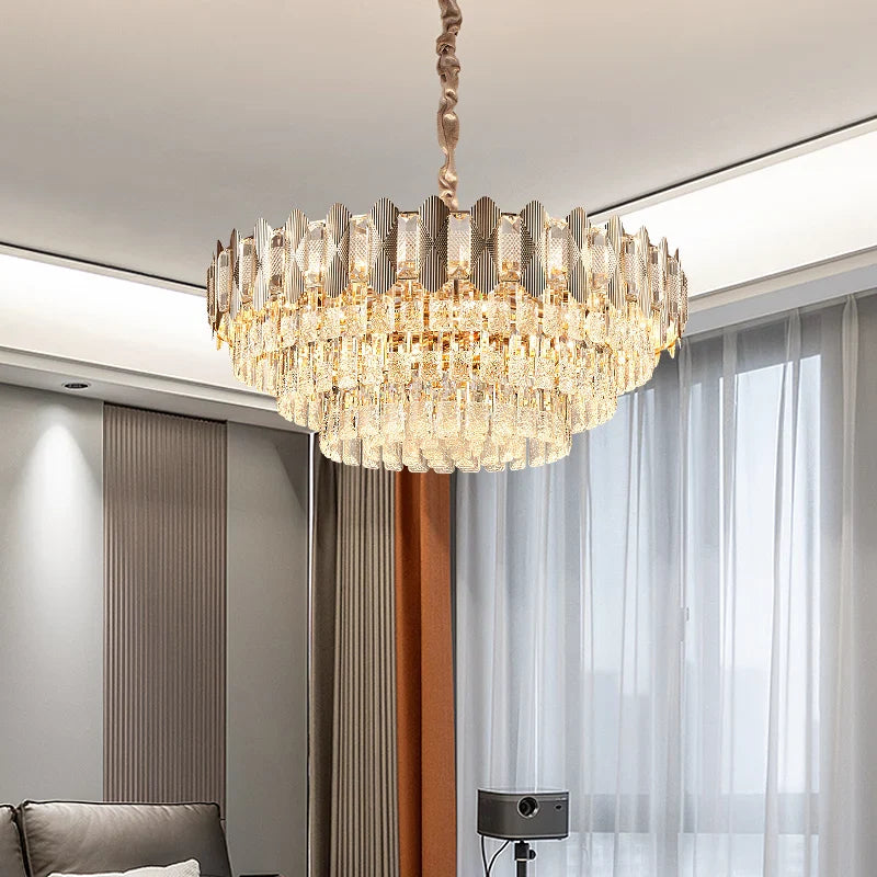 Afralia™ Nordic Crystal Chandelier: Elegant European Luxury for Living & Dining Room
