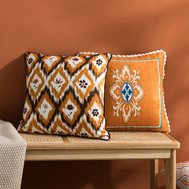 Afralia™ Abstract Geometric Printed Cushion Cover 45x45cm for Home Decor