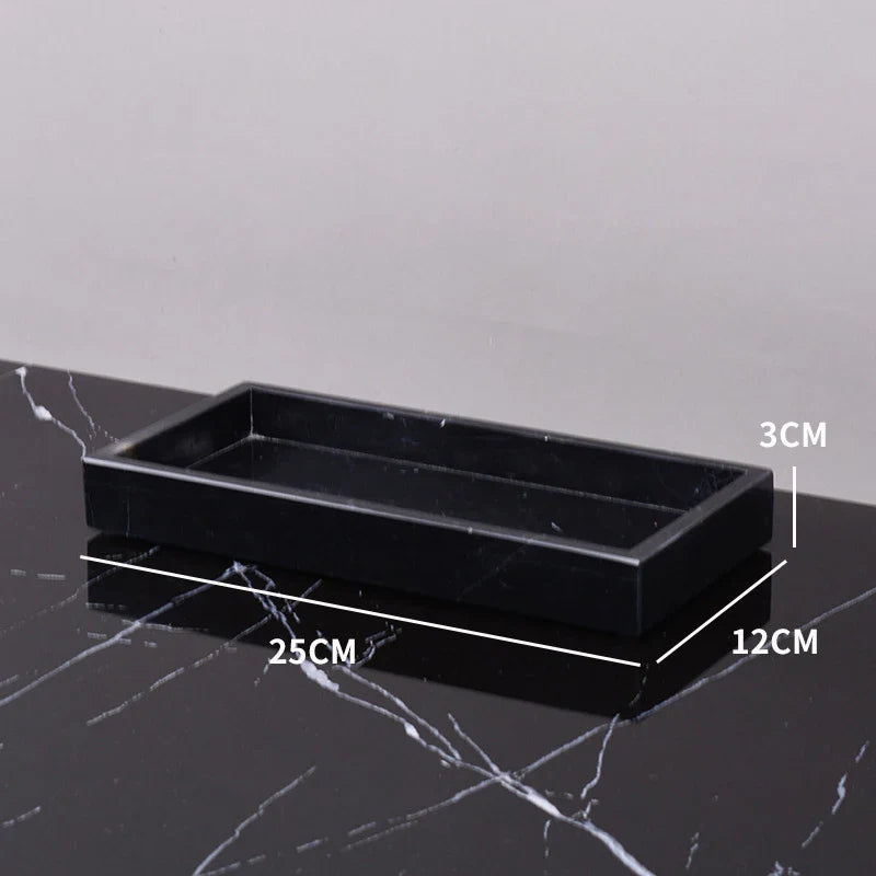 Afralia™ Nero Marquina Marble Bathroom Set - Luxury Bathroom Accessories