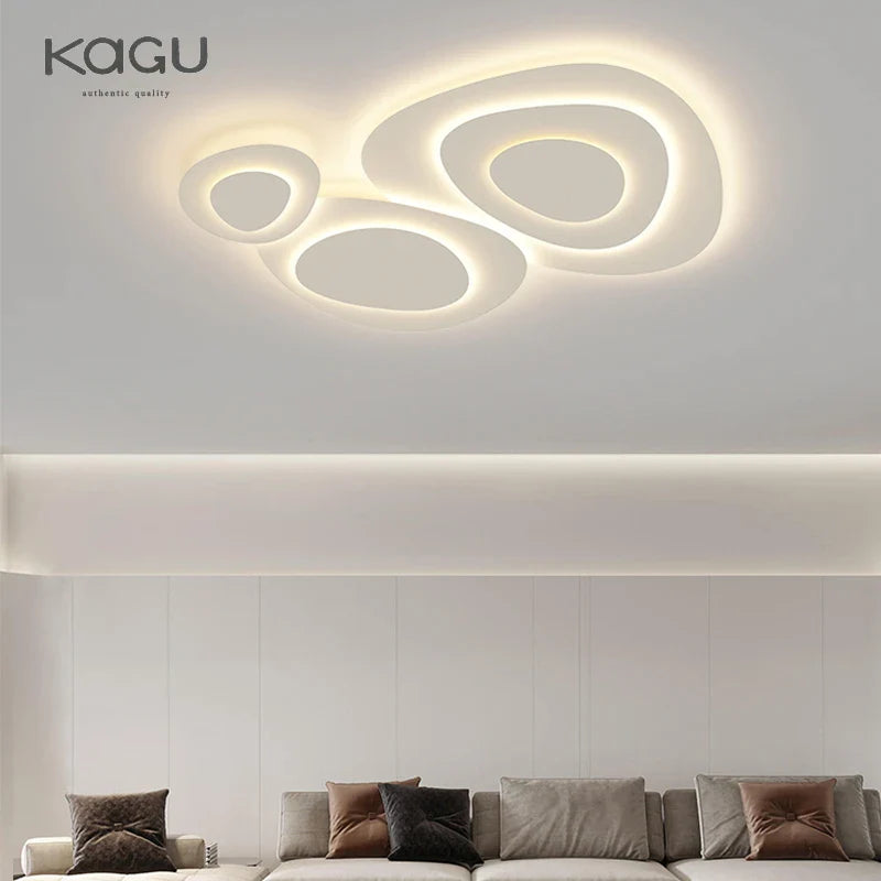 Afralia™ White LED Ceiling Lamp for Modern Living Room Bedroom Kitchen Décor