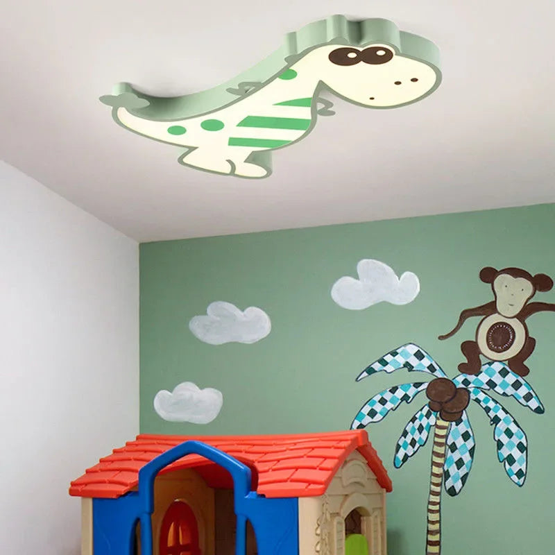 Afralia™ Dinosaur Animal Kids Ceiling Lamp Smart LED Lightingjuvenile Bedroom Modern Cartoondino