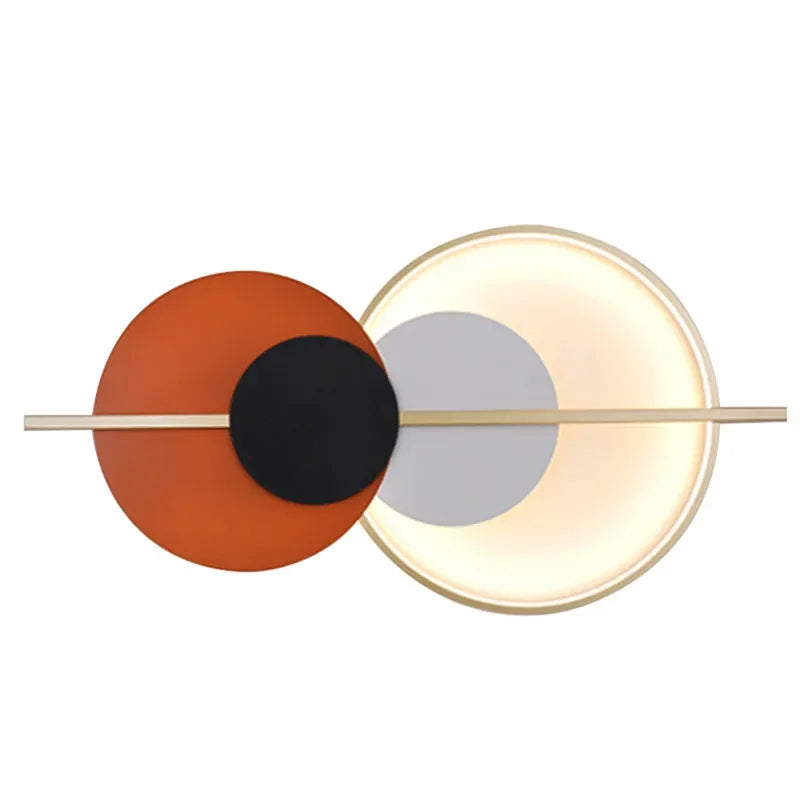 Afralia™ Circular Sofa Luxury Wall Lamp: Simple Modern Nordic Bedroom Lighting