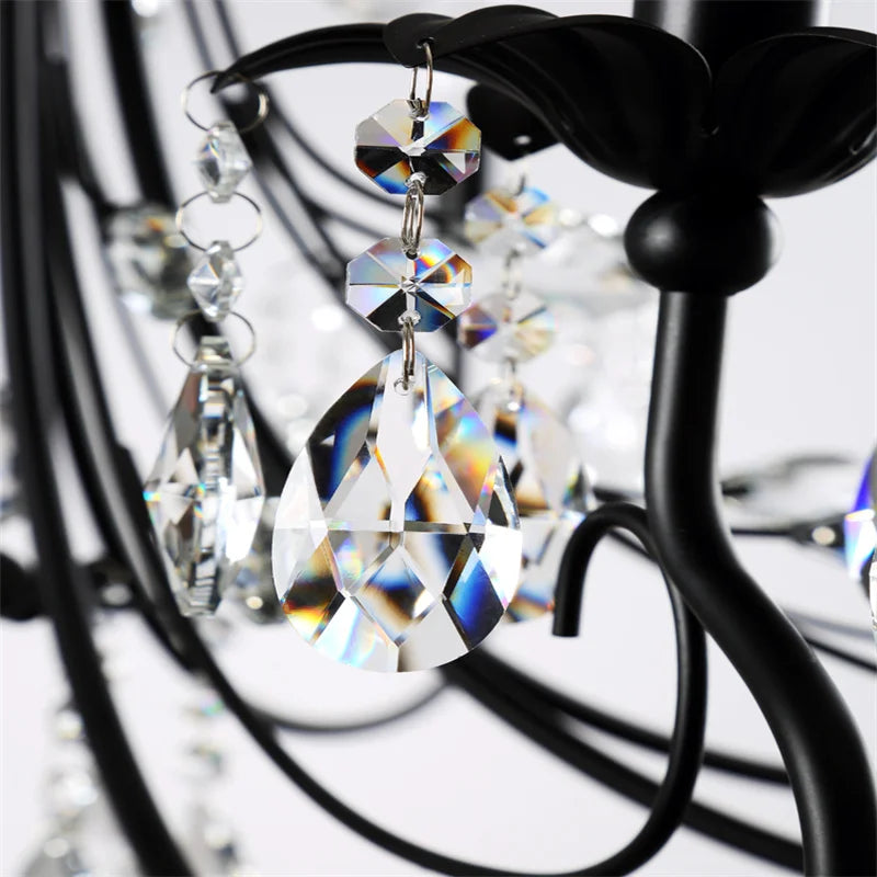 Afralia™ Nordic Crystal Flower LED Chandelier - Luxury Minimalist Retro Light Fixtures