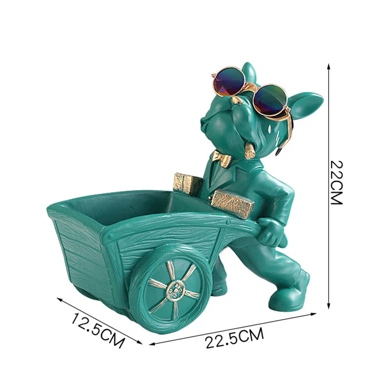 Afralia™ Dog Statue Resin Art Sculpture Figurine Home Study Decoration Ornament