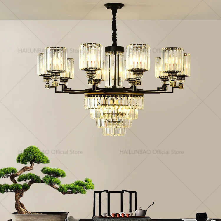 Afralia™ Modern Crystal Chandelier Light for Luxurious Living Spaces