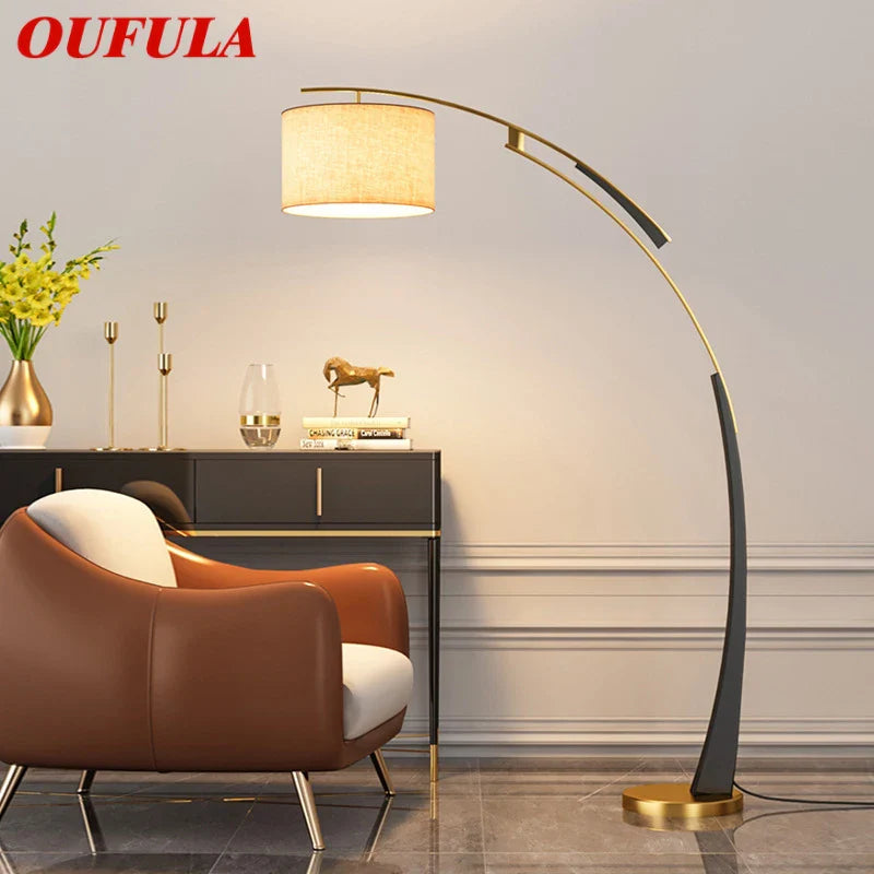 Afralia™ Nordic Fishing Floor Lamp Modern Living Room LED Standing Light