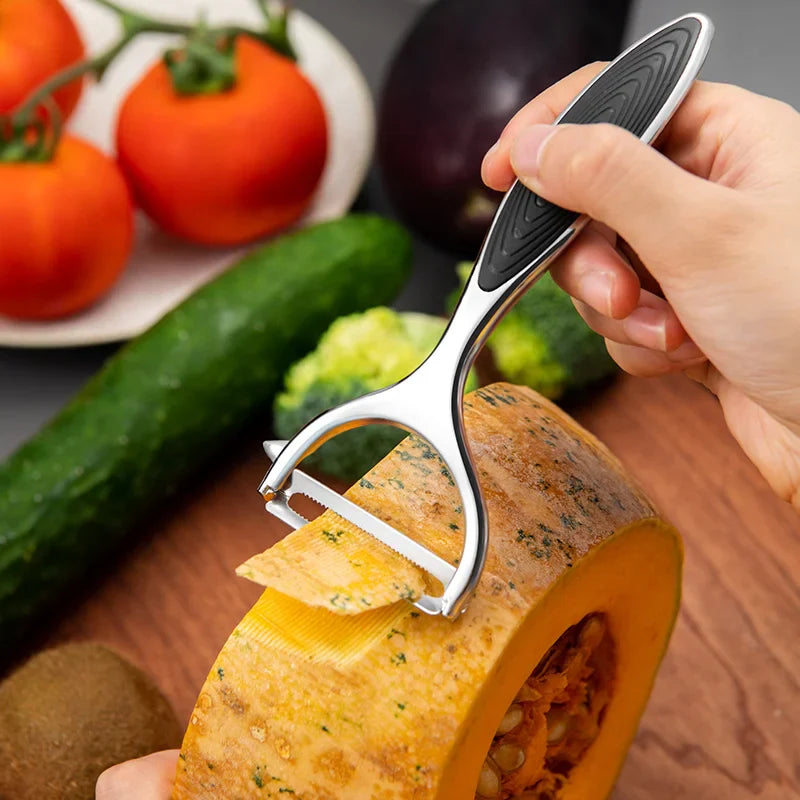 Afralia™ Stainless Steel Multifunction Peeler: Fruit Vegetable Potato Carrot Cucumber Julienne Peeler