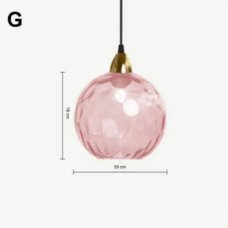 Afralia™ Water Grain Glass Ball Pendant Light: Modern Nordic Fixture for Restaurant, Kitchen, Bedroom