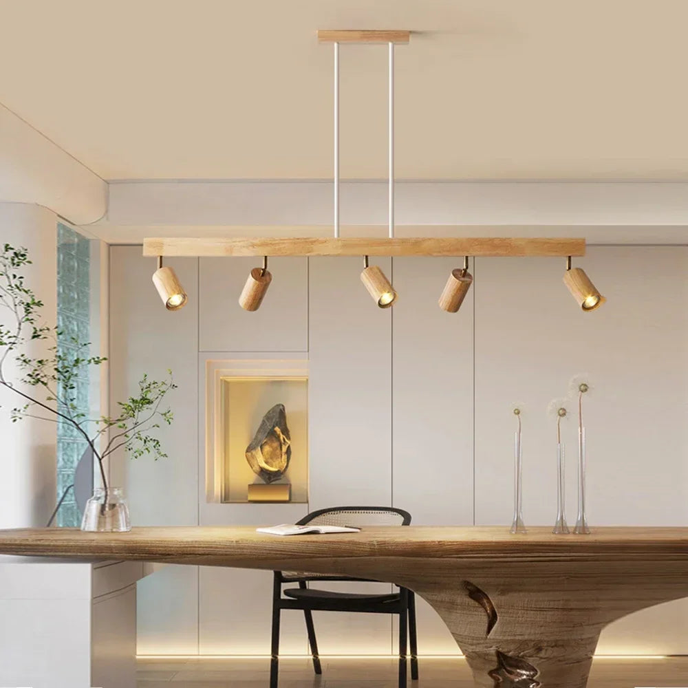 Afralia™ Nordic Wooden Ceiling Spotlight LED for Home Decor