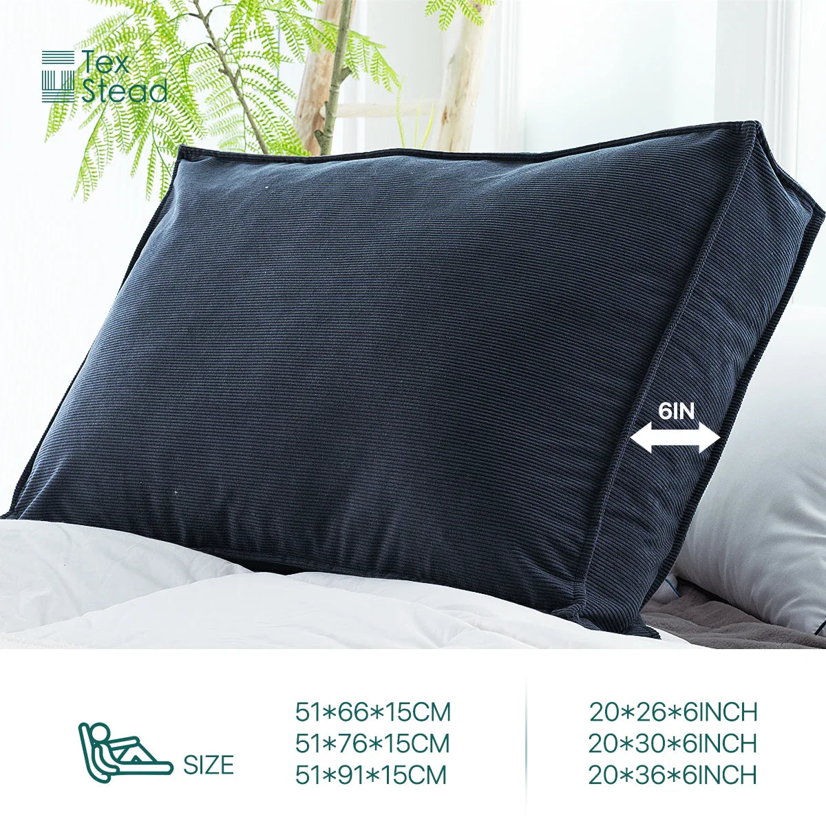 Afralia™ Reading Bed Rest Pillow: Large Bolster Cushion for Daybed, Headboard, Backrest