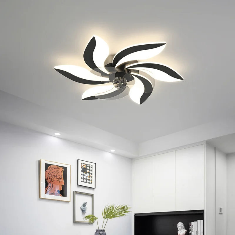 Afralia™ Ceiling Fan Light Remote Control LED Ventilator Living Room Bedroom Indoor Lamp