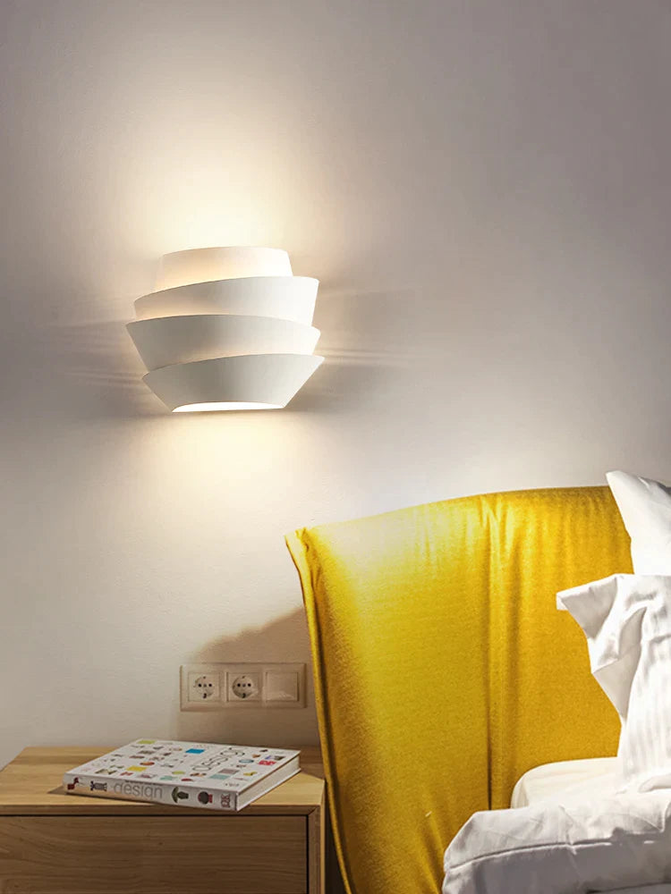 Afralia™ White Metal Pinecone Wall Light: Modern Nordic Style for Bedroom, Living Room, Office