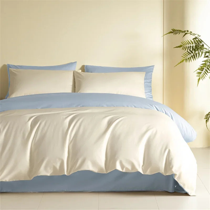 Afralia™ Egyptian Cotton Bedding Set: Sheet, Pillowcase, Blanket Cover in Queen King Size