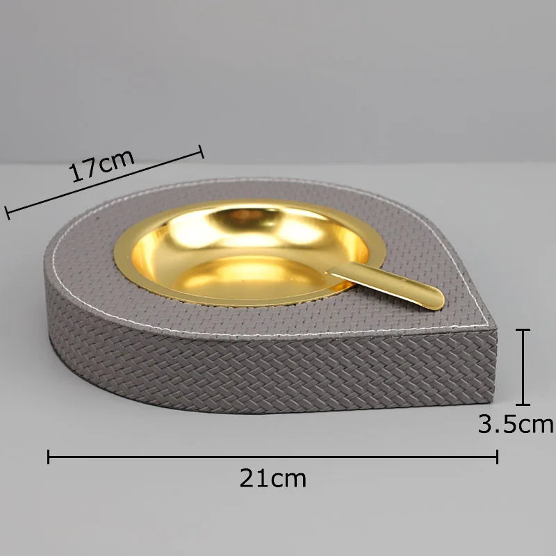 Afralia™ Leather Desktop Ashtray: Stylish Smoking Accessory & Gift