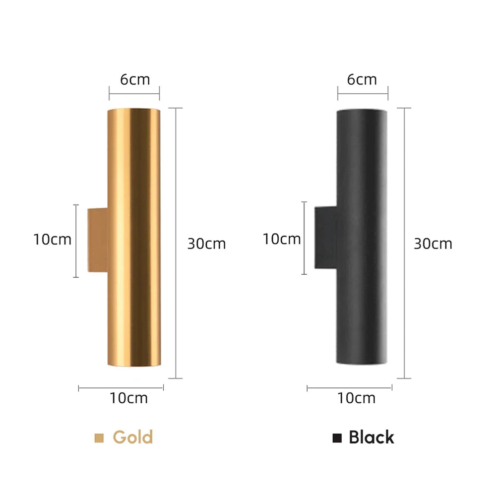 Afralia™ Double-Headed Cylindrical Wall Lights - Modern 14W COB LED Indoor Lighting