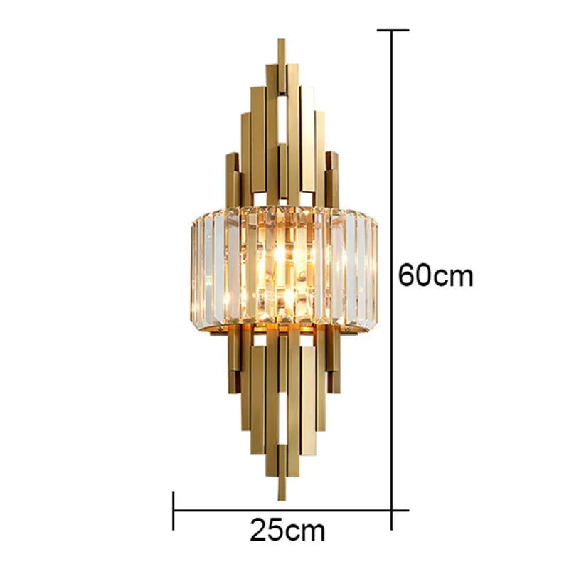 Afralia™ Crystal Wall Sconce Light: Nordic Luxury for Living Room, Corridor, Hall
