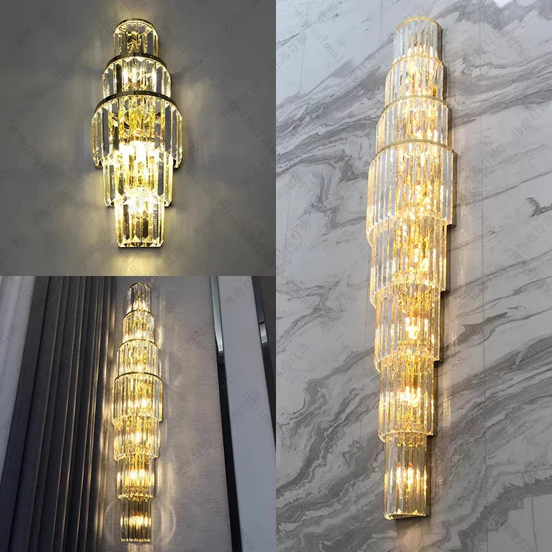 Afralia™ Nordic Crystal Wall Sconce: Modern Luxury Home Decor Wall Light Fixtures