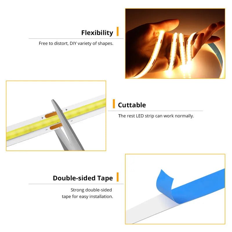 Afralia™ COB LED Night Light Bar with Hand Sweep Sensor for Room Decor