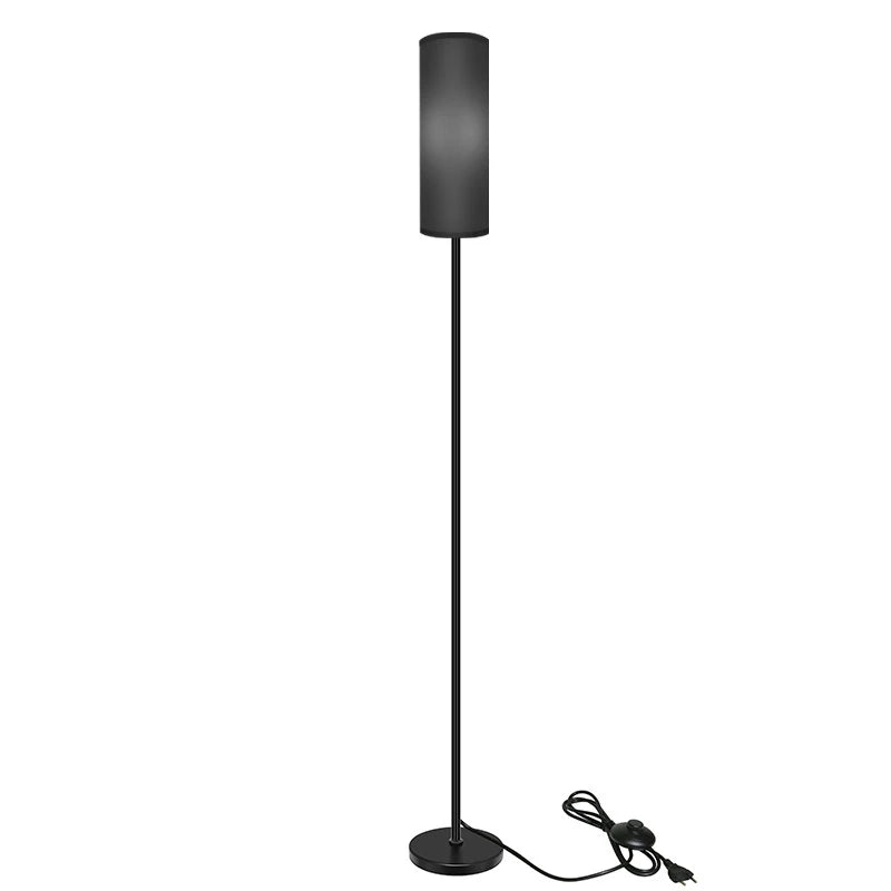 Afralia™ Nordic Cloth Lampshade LED Floor Lamp for Indoor Living Room Decor
