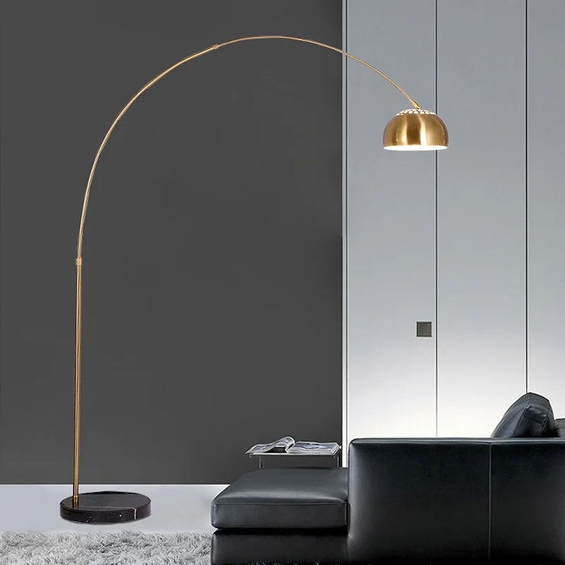 Afralia™ Marble Base LED Floor Lamp with Remote Control