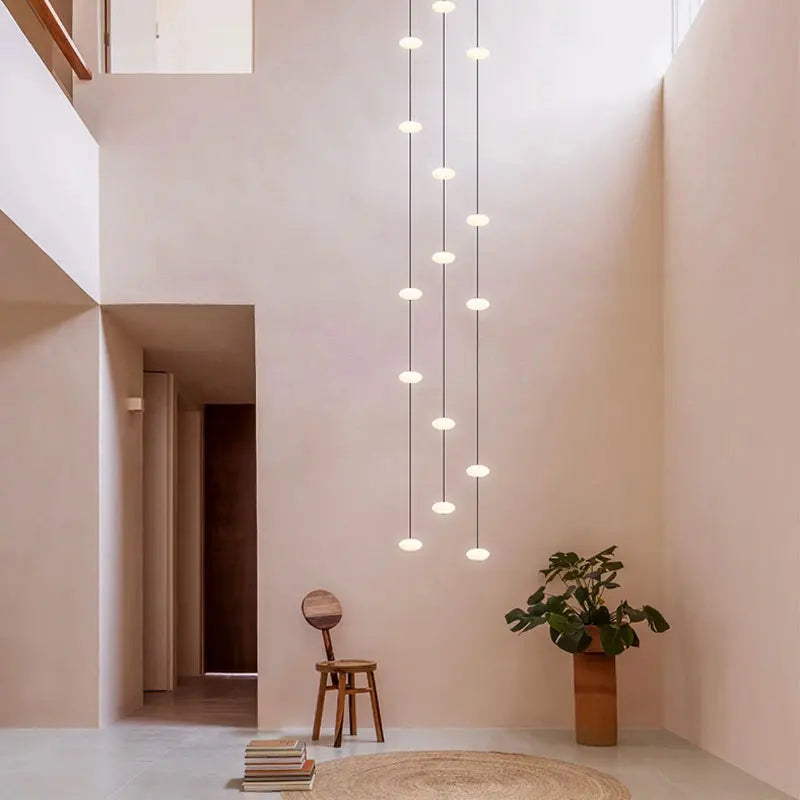 Afralia™ Modern Nordic LED Ceiling Chandelier for Home Living Room Staircase Lighting
