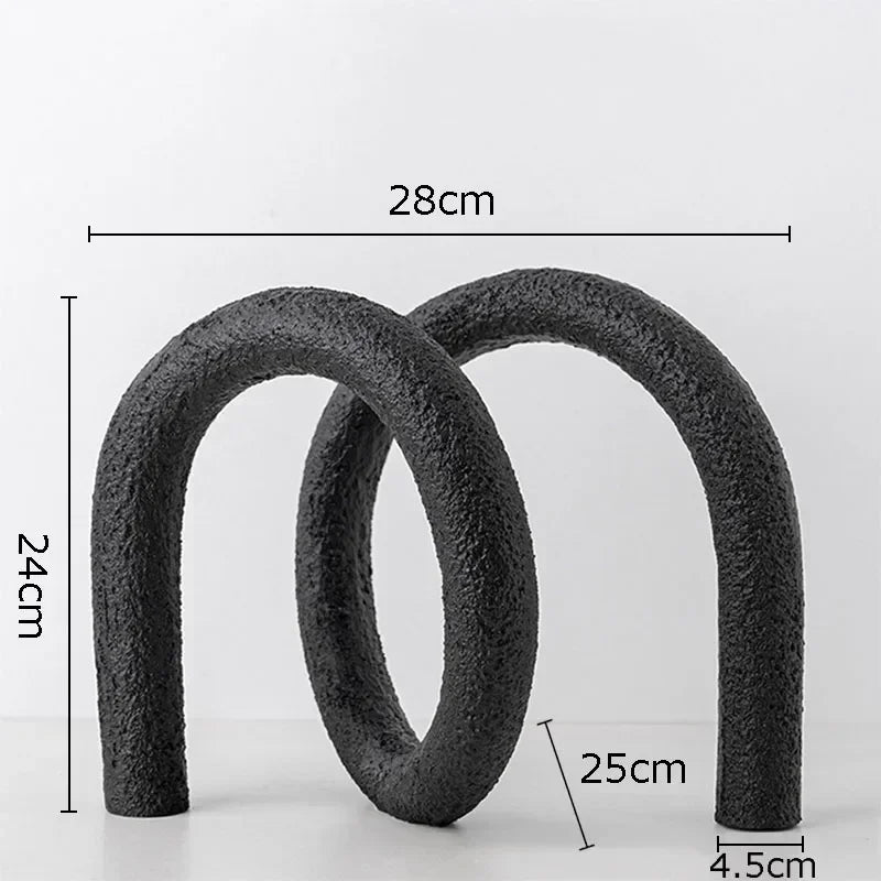 Afralia™ Abstract Twisted Knot Sculpture for Room Aesthetics Decor