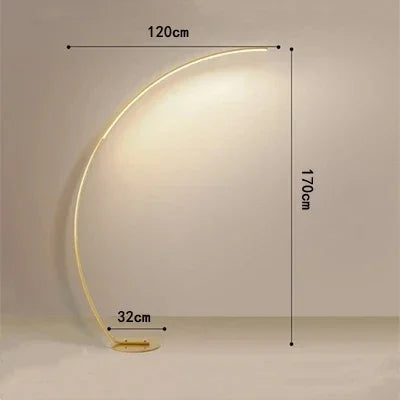 Afralia™ Black LED Dimming Floor Lamp for Bedroom and Living Room
