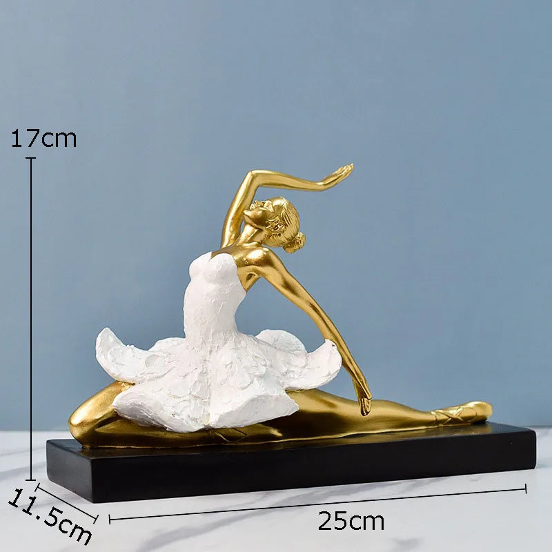 Afralia™ Ballet Dancer Resin Sculpture Desk Decoration Figure - Room Aesthetic Décor