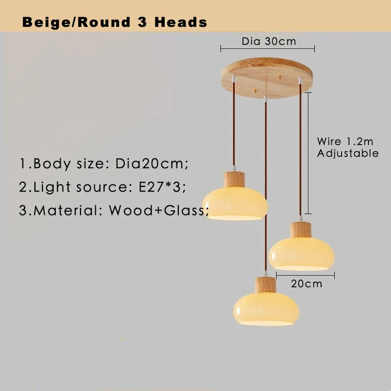 Afralia™ Orange Glass LED Pendant Light Fixture for Home Indoor Living Spaces