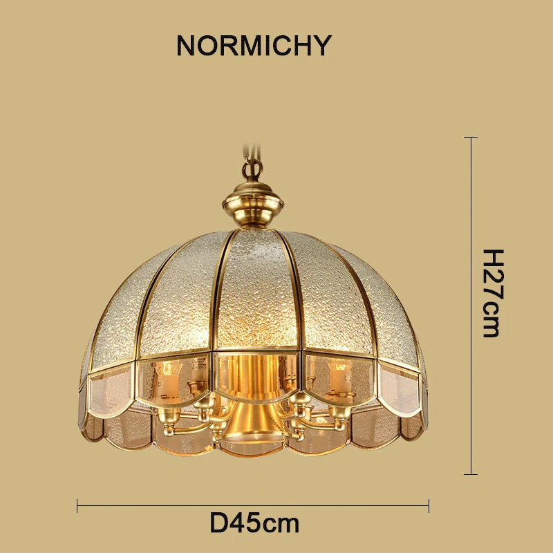 Afralia™ Vintage Copper Chandelier: European Style Pendant Lighting Fixture for Dining, Bedroom, Hallway