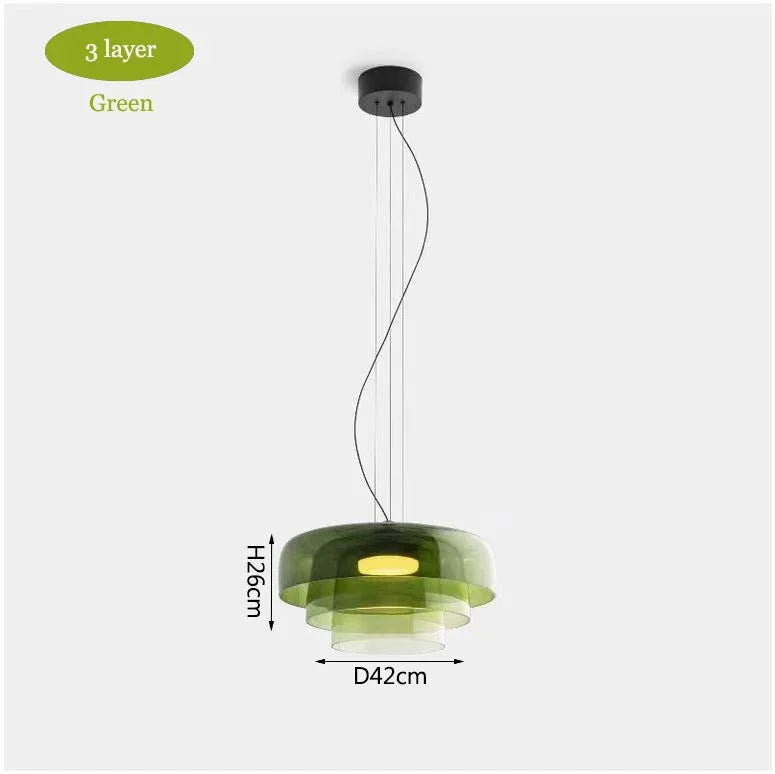 Afralia™ Orange Glass Pendant Lamp for Living Dining Room, Bar, Kitchen Island