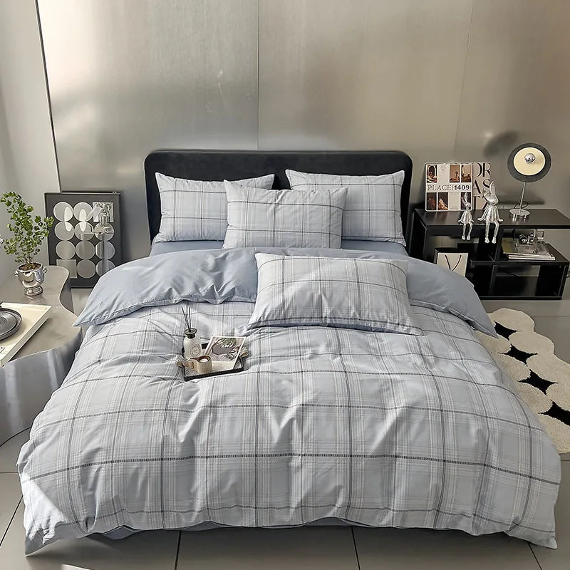 Afralia™ 100% Cotton Geometric Printed Bed Set - Single Queen Size Bedding