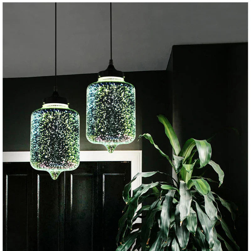 Afralia™ Colorful Glass Pendant Lights Chandelier for Party and Living Room Decor