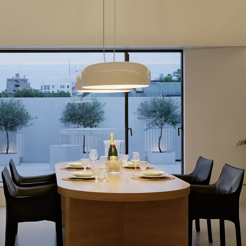 Afralia™ Smithfield Black Suspension Light - Modern Nordic Minimalist LED Lighting for Dining Room