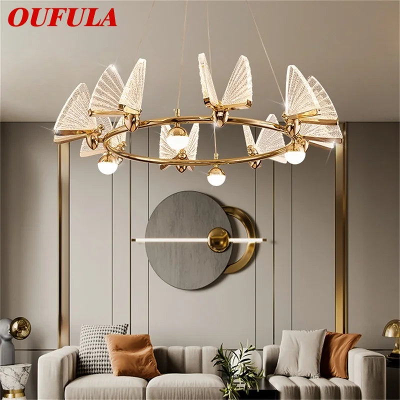 Afralia™ Nordic Butterfly Ring Chandelier Pendant Lights for Colorful Home Decor