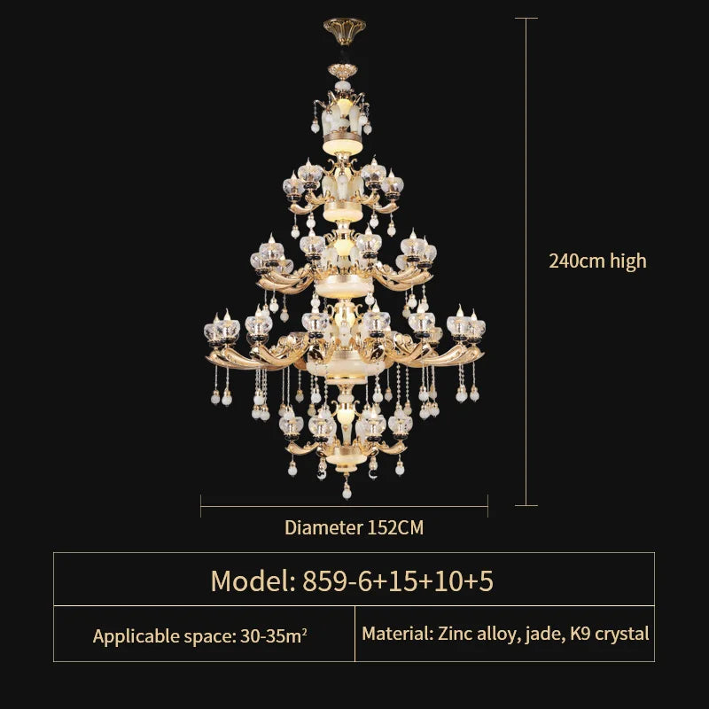 Afralia™ Luxe Crystal Chandelier for Bedroom, Living Room, and Dining Room