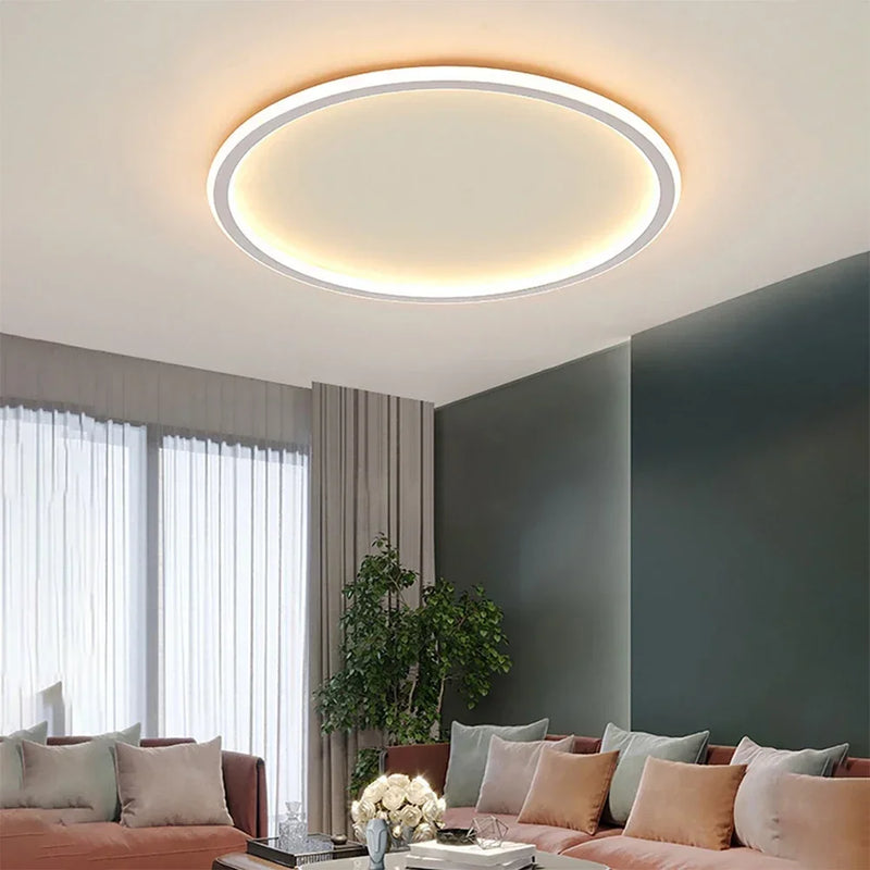 Afralia™ Nordic Round LED Ceiling Chandelier - Modern Living Dining Room Lighting