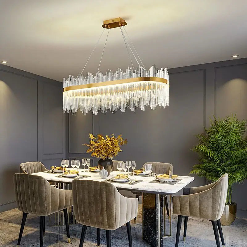 Afralia™ Crystal LED Chandelier: Luxury Dimmable Pendant Light for Bedroom, Living, Dining Room