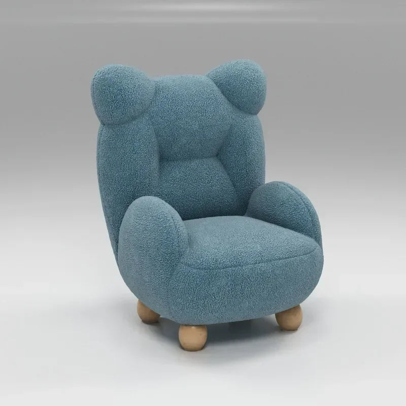 Afralia™ Kids' Lamb Velvet Bear Sofa Chair: Cute & Cozy Single Seat for Bedroom & Living Room