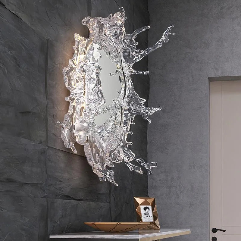 Afralia™ Modern LED Flower Mirror Wall Light for Bathroom Dressing Home Decor