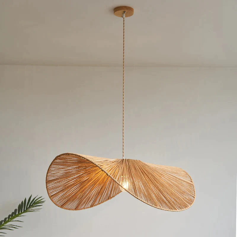 Afralia™ Handmade Rattan Rope Vertigo Woven Pendant Lamp for Home and Hospitality