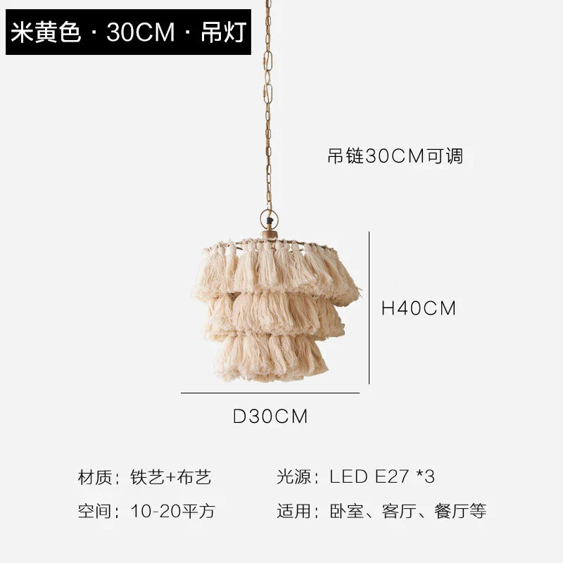Afralia™ Bohemian Chandelier Tassel Light Chain Pendant LED Suspension Light