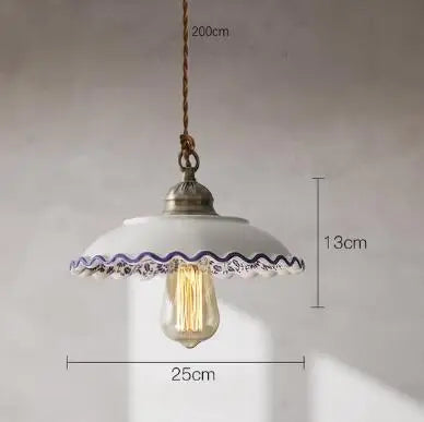 Afralia™ Blue Glass Pendant Light for Bedroom Dinning Living Room