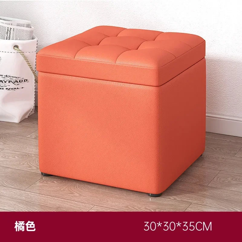 Afralia™ Small Storage Stool Ottoman Step Bench for Home, Sofa, Vanity - Portable & Stylish