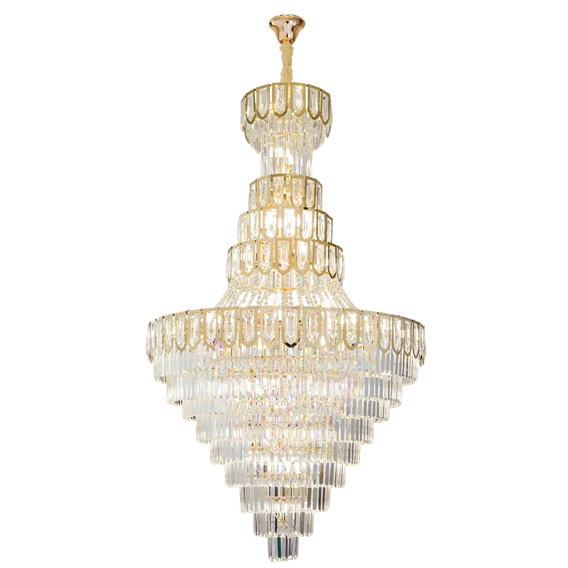 Afralia™ Modern Crystal Loft Chandelier for Luxury Attic Living Room