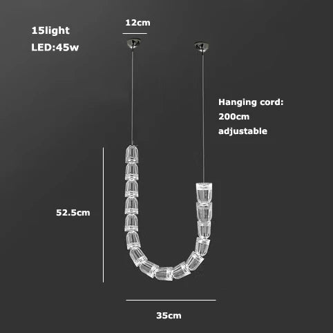 Afralia™ Crystal Bullet High Ceiling Chandelier for Living Room & Staircase