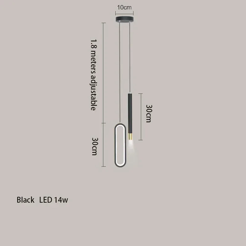 Afralia™ Modern LED Minimalist Chandelier: Nordic Bedroom Pendant Light for Stylish Home Decor