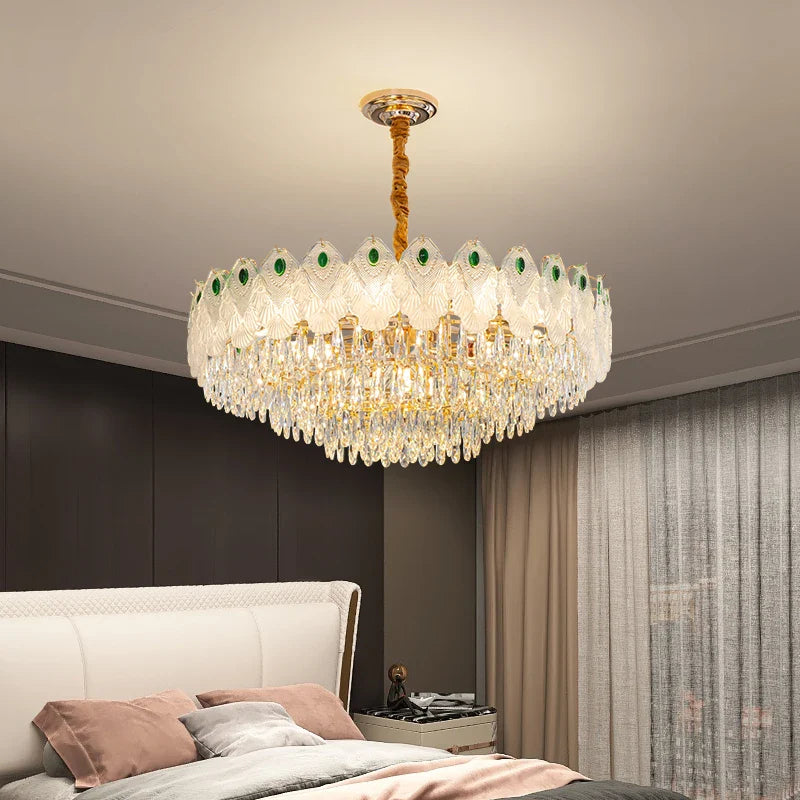 Afralia™ Crystal Chandelier Light Luxury Living Room French 2024 New Zhongshan Lamps